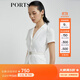 PORTS寶姿商場(chǎng)同款新品女裝西裝式假兩件連衣裙LL8D244NWB011 奶白色 XS (2)
