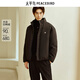 太平鳥(niǎo)男裝 防寒羽絨服男短款25年冬季新款立領(lǐng)面包服# 黑色 第一批 L