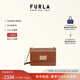 芙拉（FURLA）【中秋禮物】1927迷你牛皮女士時(shí)髦高級感單肩斜挎包鏈條包小方包 干邑棕色 MINI