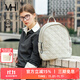 VANESSA HOGAN VH包包女包菱格雙肩包新款時(shí)尚休閑旅行背包大容量生日禮物女 灰色