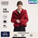 Teenie Weenie小熊女裝外套2025秋季新款加絨保暖休閑戶外連帽夾克 紅色 M