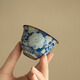仿宋汝窯元青花小反口杯簡(jiǎn)裝陶瓷茶杯主人杯開(kāi)片可養復古聞香客杯 仿宋汝窯·元青花·小反口杯[簡(jiǎn)裝]