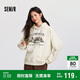 森馬（Semir）地理系列衛衣女冬季圖案插肩袖加絨連帽上衣101724116010
