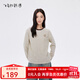 飛鳥(niǎo)和新酒寬松條紋圓領(lǐng)長(cháng)袖T恤女2025秋季新款顯瘦休閑上衣 條紋淡黃HNF01 M