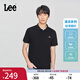 Lee25新品舒適版防曬紫外線索羅娜涼感Logo男polo衫短袖休閑 黑色 L