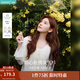 茵曼（INMAN）章若楠同款歐若風(fēng)鏤空薄女裝開(kāi)衫針織衫2025年春秋季新款短款外套 杏色 M