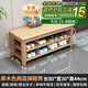 木詩(shī)風(fēng)雅實(shí)木換鞋凳家用門(mén)口鞋柜坐凳一體入門(mén)網(wǎng)紅多層多功能鞋架落地鞋架 全實(shí)木0.8米原木色【二層】