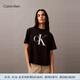 Calvin KleinJeans25夏季女士休閑簡(jiǎn)約ck字母純棉圓領(lǐng)針織短袖T恤47A227G