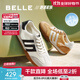 百麗（Belle）張凌赫同款彩虹豆透氣新款德訓鞋女商場(chǎng)款運動(dòng)阿甘鞋D5R1DAM6預售 米白-網(wǎng)面 37