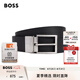 BOSS博斯【七夕節(jié)禮物】【禮盒裝】男士2025年夏季新款牛皮雙扣腰帶 002-黑色 EU:ONESI