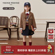 Teenie Weenie Kids小熊童裝25年新款春秋男女童學(xué)院西裝夾克外套 米色 160cm