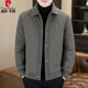 皮爾卡丹（pierre cardin）棉服男士秋冬新款輕薄保暖翻領(lǐng)夾克棉襖男裝休閑百搭棉衣外套 3926灰色 2XL 適合135-150斤