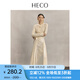 HECO【素色心情】新中式國風針織衫春秋新款盤扣長袖羊毛衫上衣女裝 米白色 L