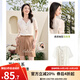 歐莎（OSA）優(yōu)雅通勤v領(lǐng)短袖襯衫女夏季薄款襯衣高級感洋氣女士雪紡上衣 米白色 L