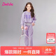 笛莎童裝女童套裝2025年春季中大童假兩件休閑運動(dòng)套裝 夢(mèng)幻紫 130