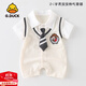 G.duck小黃鴨嬰幼兒夏季短袖連體衣寶寶夏裝紳士學(xué)院風(fēng)假兩件哈衣外出服 衣服（優(yōu)質(zhì)版） 73cm