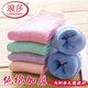 浪莎（LangSha）襪子女純棉加絨加厚保暖襪冬天高筒棉襪毛圈襪全毛巾底純色地板襪 100%棉加厚女襪5雙（2078款） 均碼