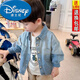 迪士尼（Disney）男童長(cháng)袖襯衫春秋裝牛仔外套中小童兒童開(kāi)衫男寶寶百搭牛仔上衣潮 藍色牛仔【漸變】春夏 100