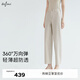 伊芙麗（eifini）伊芙麗2025夏季新款防透染色潮流百搭春夏女裝中腰9分直筒牛仔褲 灰白 S