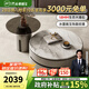 芝華仕（CHEERS）大理石茶幾客廳輕奢高級(jí)感2025新款小戶型國(guó)家補(bǔ)貼芝華士CJ109 灰棕色-大茶幾-90cm+大角幾-60cm 優(yōu)先發(fā)貨（詳詢客服）