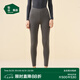 松山棉店商場(chǎng)同款保暖褲男女款雙層護膝暖腰加絨加厚打底褲保暖棉褲 女士-深麻灰 L （女士165，男士175）