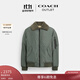 蔻馳（COACH）奧萊男士MA-1寬松保暖夾克外套 復古綠色 L