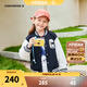 Converse匡威兒童裝女童時尚針織夾克外套春季新款女孩棒球服 正黑色 150 /68 【建議身高140-152cm】