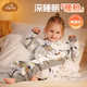 貝谷貝谷嬰兒睡袋兒童分腿睡袋恒溫春秋冬季寶寶防踢被子防驚跳保暖睡衣袍 萌寶熊貓【春秋薄夾棉室溫16-20℃】恒溫純棉 L碼【身高95-105cm】建議年齡3-4歲