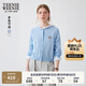 Teenie Weenie小熊女裝毛針織衫2025夏季新款休閑簡(jiǎn)約學(xué)院針織開(kāi)衫空調(diào)衫 淺藍(lán)色 M