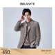 巴魯特（Brloote）男士西服時尚休閑復古柔軟舒適絨感外套秋冬輕正裝 卡其 165/88A