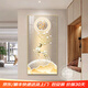妍林居入門(mén)玄關(guān)裝飾畫(huà)客廳墻壁掛畫(huà)玄關(guān)畫(huà)現代輕奢玄關(guān)墻正對入戶(hù)門(mén)壁畫(huà) A618-金鹿送福 80*160cm墻面寬度90-110cm金色
