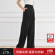 范思藍恩范思藍恩超高腰復古顯瘦西裝長(cháng)褲女春季2025新款直筒休閑褲子1066 黑色 M