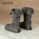 達芙妮厚底高筒雪地靴女2025冬季新款加絨保暖東北大棉靴防滑長(cháng)靴
