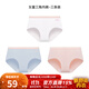 like uu兒童內褲男童 女童內褲純棉a類(lèi)中大童平角三角褲發(fā)育期小學(xué)生內褲 3條 女童三角褲(白+藍+粉) 165