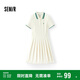 森馬（Semir）[商場(chǎng)同款]連衣裙女撞色polo領(lǐng)夏季2025學(xué)院風(fēng)百褶裙101325114051
