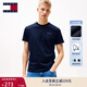 TOMMY JEANS【純色純棉】25春夏新款男裝平紋針織寬松短袖/修身圓領(lǐng)T恤 【純色修身】藏青色C1G XL