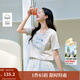 茵曼棉質(zhì)刺繡圓領(lǐng)短袖T恤女裝2025夏季新款字母標語(yǔ)閃片上衣 淺花灰 M