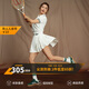 Monster Guardians運動(dòng)網(wǎng)球裙女 復古撞色學(xué)院風(fēng)百褶短裙戶(hù)外休閑顯瘦半身裙 白色 M