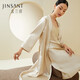 金三塔重磅真絲睡裙100%桑蠶絲簡約性感真絲吊帶裙絲綢睡情人節(jié)禮物 白玉蘭色（單袍） L
