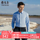 雅戈?duì)枺╕OUNGOR）長(zhǎng)袖襯衫男易打理?xiàng)l紋襯衫 淺藍(lán) 39
