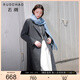 三彩【100綿羊毛】大碼女裝2025冬季新款長(cháng)款雙面呢大衣胖MM