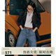 beanpole濱波  春夏新款女士商務(wù)休閑優(yōu)雅藍(lán)色純棉牛仔短褲 藍(lán)色 S 160/66A