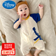 迪士尼（Disney）嬰兒衣服男寶寶短袖連體衣夏季薄款半袖卡通可愛(ài)超萌爬服純棉哈衣 萌鱷出沒(méi) 連體衣【前開(kāi)款】 90cm 身高79-88cm左右