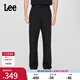 Lee25新品經(jīng)典舒適直筒字母Logo織標(biāo)男士日常休閑布褲潮流LMB0099 黑色 31