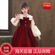 WVD美國品牌童秋冬款2025新款紅色時(shí)髦洋氣小女孩裙子冬季兒童公主裙 9831紅色 9831紅色 110 CM