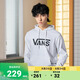 VANS范斯官方 男女情侶連帽衛(wèi)衣春季經(jīng)典LOGO 白色 M