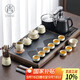 尚言坊汝窯茶具整套帶茶盤(pán)一體式自動(dòng)茶臺功夫泡茶器全套裝中秋節禮物