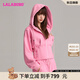 LALABOBO【陸翊同款】連帽短衛(wèi)衣女甜酷辣妹時(shí)尚顯瘦小熊上衣LBDC-WSTS19 粉色 M