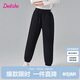 笛莎（DEESHA）童裝兒童女童褲子2025春季新款中大童時(shí)尚休閑束腳褲洋氣 黑色 14