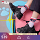 FILA 斐樂貓爪鞋4代女鞋老爹鞋情侶運動鞋復(fù)古時尚休閑鞋網(wǎng)面透氣 【女款】黑-BK 37.5